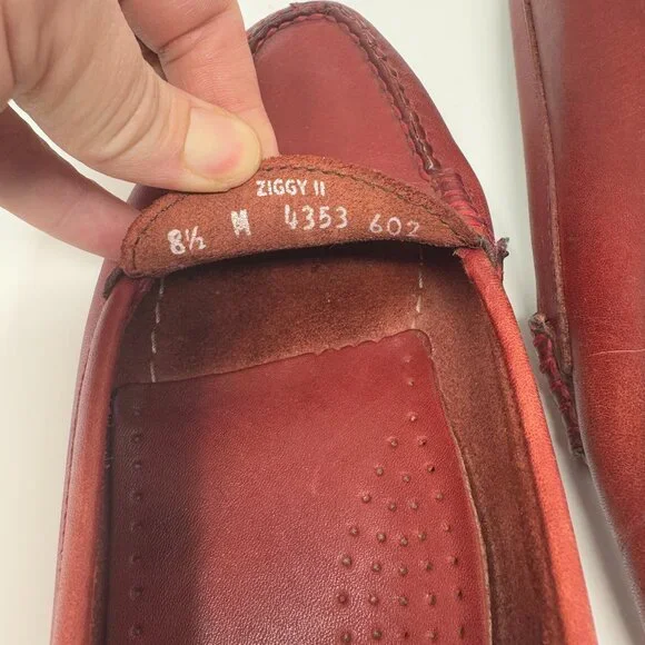 Bass Weejuns Ziggy II Red Leather US 8.5 - Picture 9 of 9